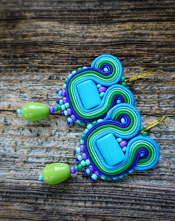 Etniczne i kolorowe kolczyki soutache, Mró Soutache