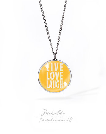 Live Love Laug - naszyjnik simple, OKAZJE - Prezent na Komunie