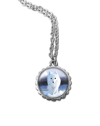 Medalion, naszyjnik - Biały lis - mały, yenoo
