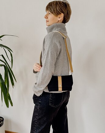 Marmollada - torebka filcowa nerka CZARNA + b, marmollada