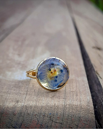 Mały pierścionek z kwiatami, Figa handmade accessories