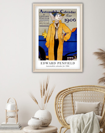 Plakat reprodukcja Edward Penfield 'Automobile calendar for 1906', Well Done Shop