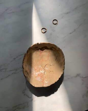 Ceramiczna Miseczka z Serduszkiem Skorupka na Biżuterię Przekąski Earth Tones, Maison Fragile
