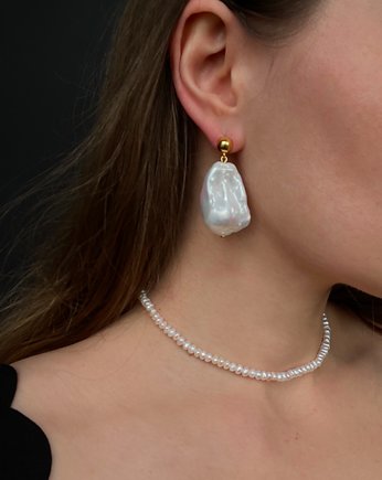 Kolczyki srebrne Baroque Pearl Earrigs Large, Lile Things