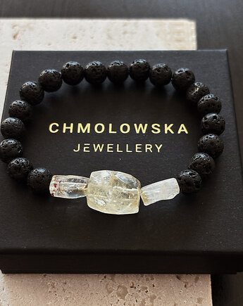 Bransoletka męska Cytryn i Lawa, Chmolowska Jewellery
