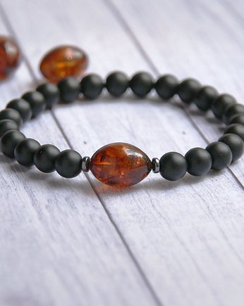 BURSZTYN, onyks matowy, kaktusia