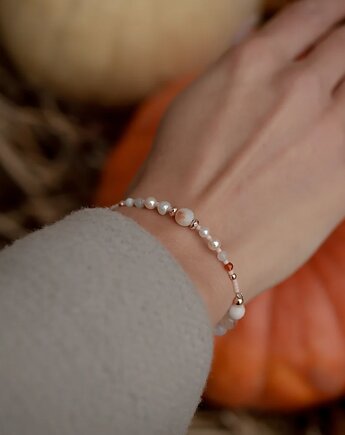 Bransoletka z Amazonitem i Kamieniem Słonecznym