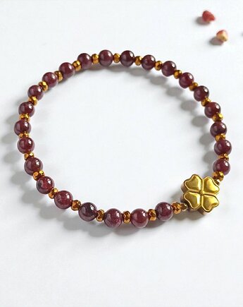 Na szczęście : granat, hematyt : czterolistna koniczynka, kaktusia