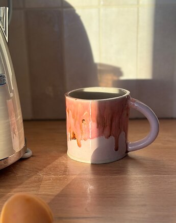 Ceramiczny Kubek Handmade Różowy Pink Tiger, OSOBY - Prezent dla nauczyciela