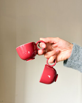 Filiżanka espresso 60ml [burgund] retro vintage, FORMY PROSTE