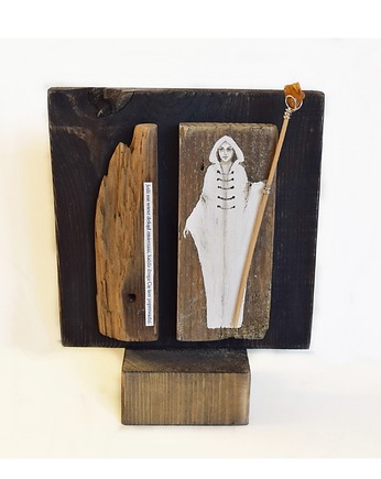 Dekoracja obraz malowany na starej desce dekoracja z drewna, Galeriai