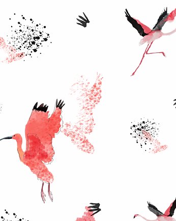 Tapeta dla dzieci Flamingi (Crimson Birds 2 ), HUMPTY DUMPTY ROOM DECORATION