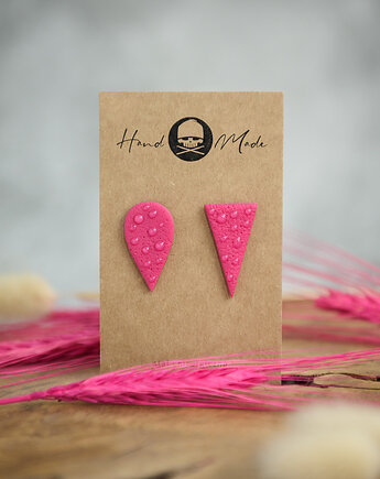 Kolczyki Nie Do Pary - różowe, LaCzapaKabra.biju