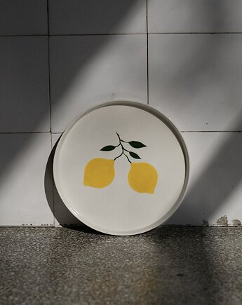 Talerz porcelanowy z cytrynami LA LUZ / 21 cm, Soul Label