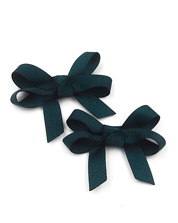 Spinki do włosów Loop Bow Dark Green, Momilio