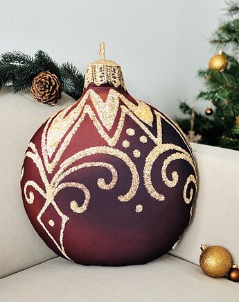 Poduszka Dekoracyjna Brązowa Bombka Duża, poduszkownia