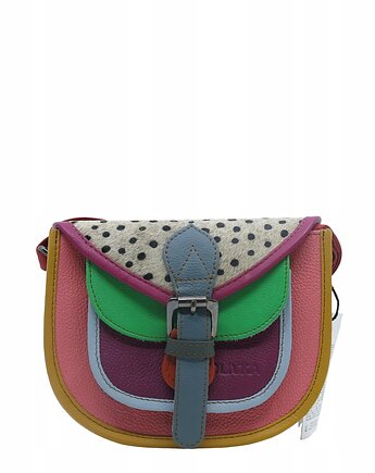 Torebka damska listonoszka skórzana regulowany pasek kolorowa OLIVKA, Olivka Warsaw