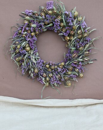 Wianek dekoracyjny, na drzwi lub ścianę, Rondo Kwiatowe