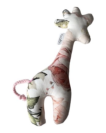 Żyrafa Romantica - grzechotka z bawełny dla niemowlaka, aab creative