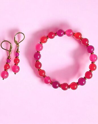 RAZEM TANIEJ! summer energy : bransoletka i kolczyki : jadeit IV, kaktusia