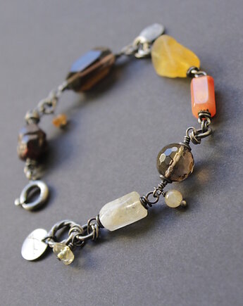 Unikatowa bransoletka - Wielka moc minerałów - Słońce, fado