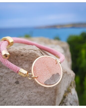 Łososiowa bransoletka na sznurku Dolci, Figa handmade accessories