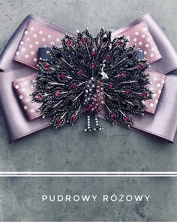 Brosza  z Pawiem NEW Limited!!!!, Pudrowy Różowy