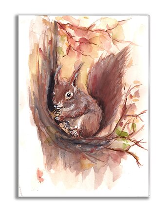 Obraz ręcznie malowany "Wiewiórka", Galeria Alma