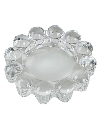 Świecznik szklany, duński design, lata 70, produkcja: Dania, Przetwory design