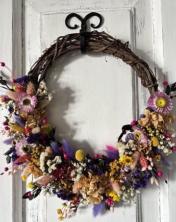 Wianek naturalny wiosenny energetyczne kolory, Zamotana z pasją