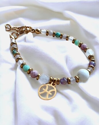 RYBY - zodiac collection - PREMIUM - gold, kaktusia