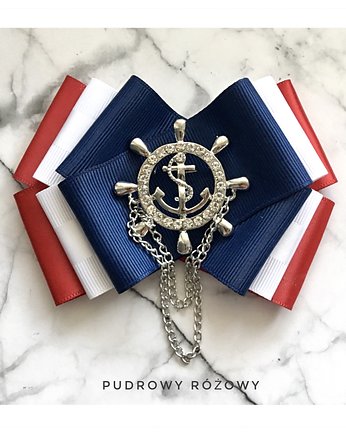 Brosza Marynarska MARINE  NOWOŚĆ!, Pudrowy Różowy