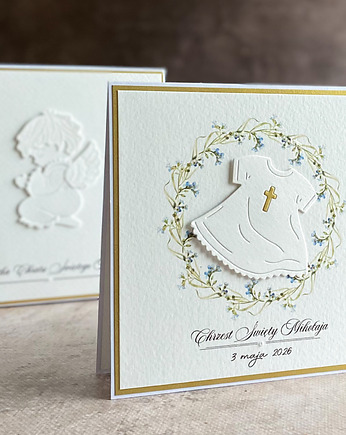 Pamiątka chrztu, kartka z pudełkiem i kopertą, 72A, Anna Art and Crafts