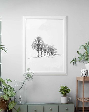 Pejzaż z drzewami 50x70, beata sketches
