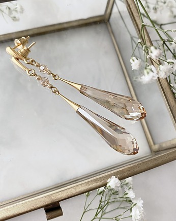 Ślubne kolczyki - Grace- Kryształ Swarovskiego, Marisella