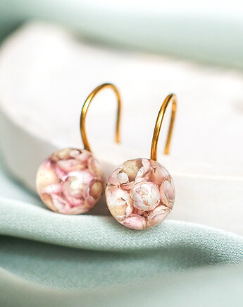 Kolczyki  z ozothamnusem, nature gift