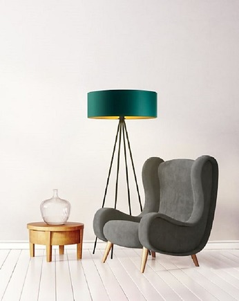 Loftowa lampa podłogowa do czytania w salonie IBIZA GOLD, LYSNE