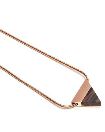 Wyjątkowy Rose Necklace Triangle, BeWooden Polska