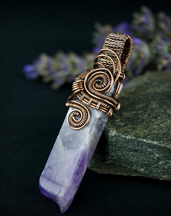 Wisior z ametystem, Blue Pearl Art