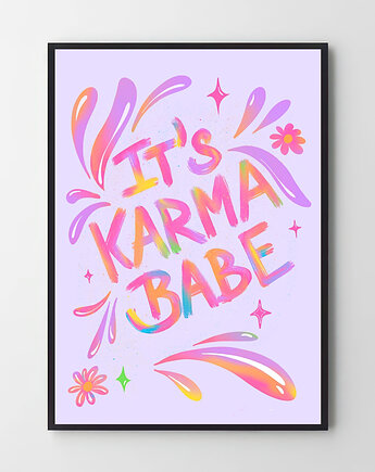 Plakat Karma wraca szybciej niż zdążysz wypić kawę, Harvest Maison