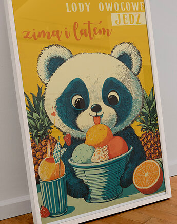 Plakat prl w kuchni   lody retro vinted 50cmx70cm, polkastudio