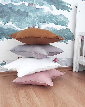 Poduszka gwiazda szara, gwiazdka z lnu, Nukko Design