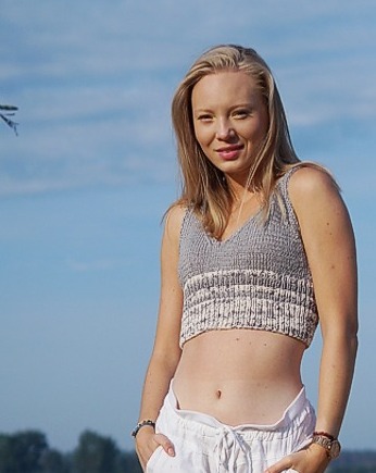 Bawełniany crop Top, MonDu