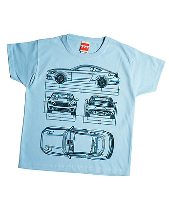 dla dzieci FORD MUSTANG NEW blue tshirt, 777 Tshirts