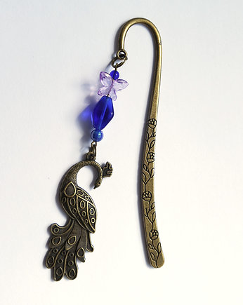 Zakładka do książki - Paw indygo fiolet, yenoo