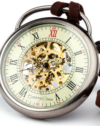 Podróżnik w Czasie II (black) - Drobiny Czasu - zegarek mechaniczny, DROBINY CZASU