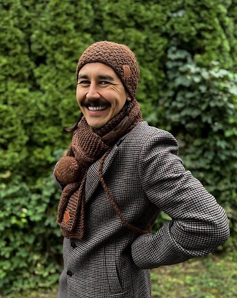 Męska czapka MERINO Explorer Brąz