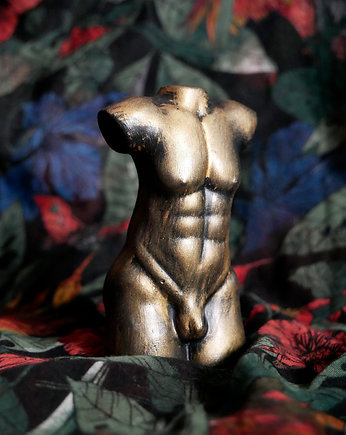 Figurka mężczyzny kolor złoty 2 rzeźba z gipsu, JBJart Justyna Jaszke