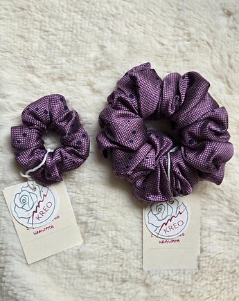 Scrunchie fiolet mama i córka, mi.KREO