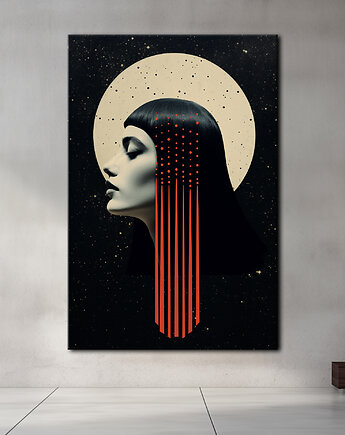 Pył księżycowy - Obraz na płótnie - Druk Blejtrama - Kolaż, Surrealizm #25, Black Sapphire Art